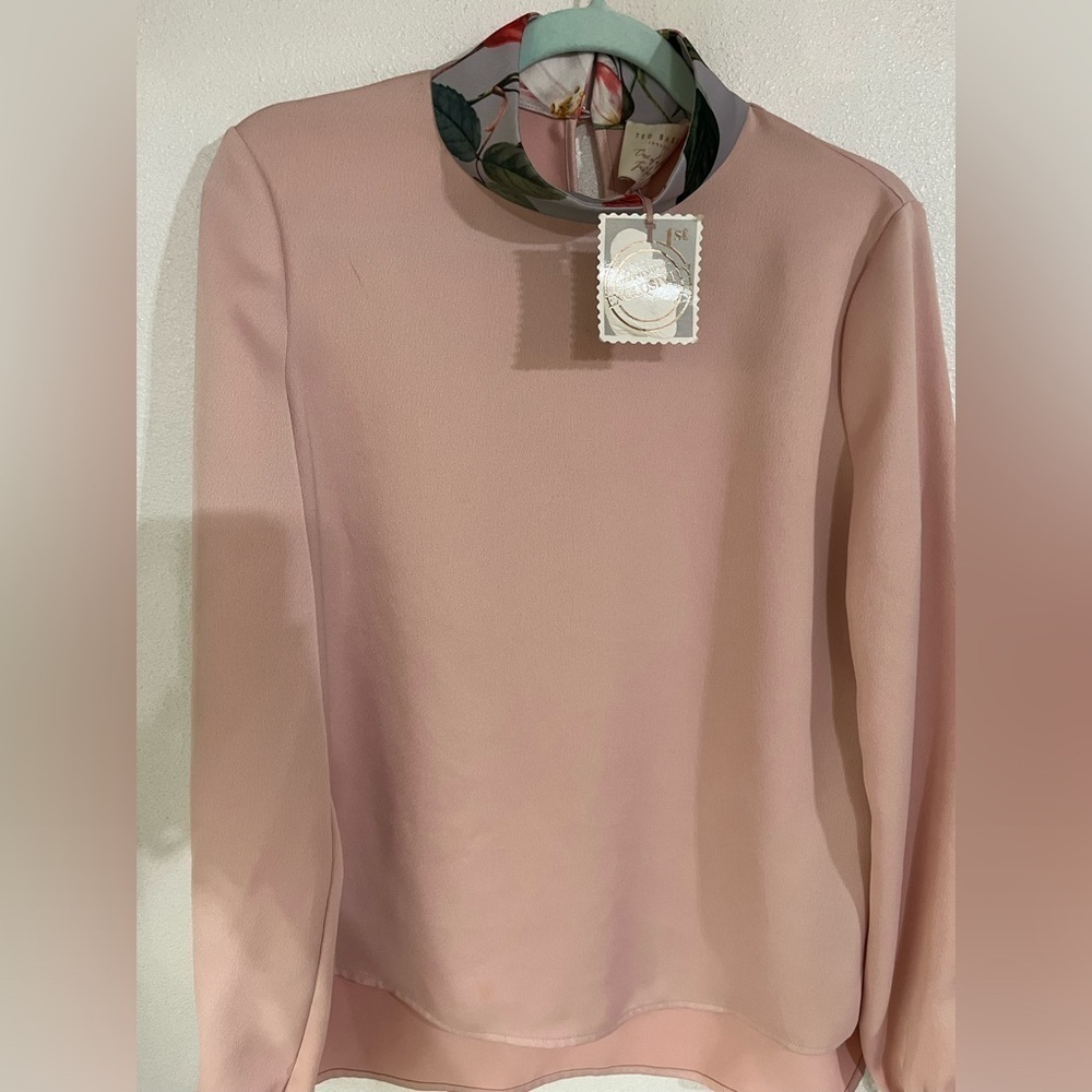 Ted Baker London, one of a few just for you blouse size 8 long sleeve blouse MWT